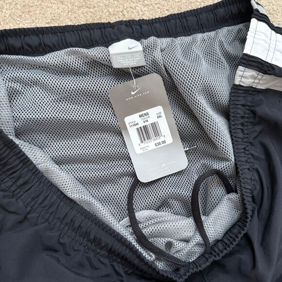 Mens Vintage Nike Swim Trunks Black Drawstring Mesh Lining Board Shorts XXL NWT - Picture 5 of 12